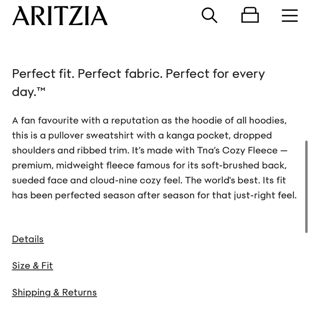 ARITZIA TNA COZY Black Hoodie size XXS - Picture 11 of 11